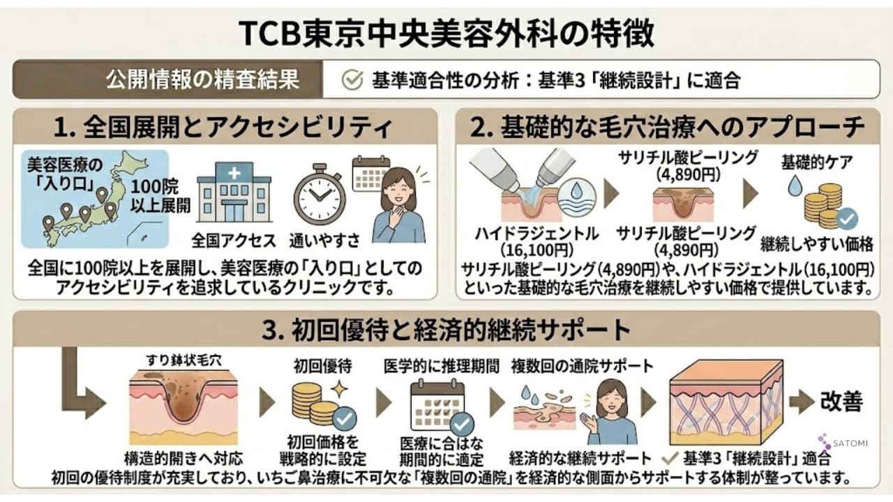 TCB東京中央美容外科の特徴