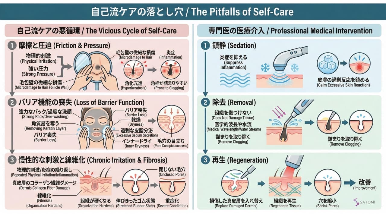 いちご鼻の自己流ケアの落とし穴The-Pitfalls-of-Self-Care