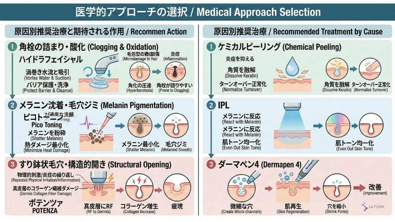 いちご鼻治療の医学的アプローチの選択Medical-Approach-Selection