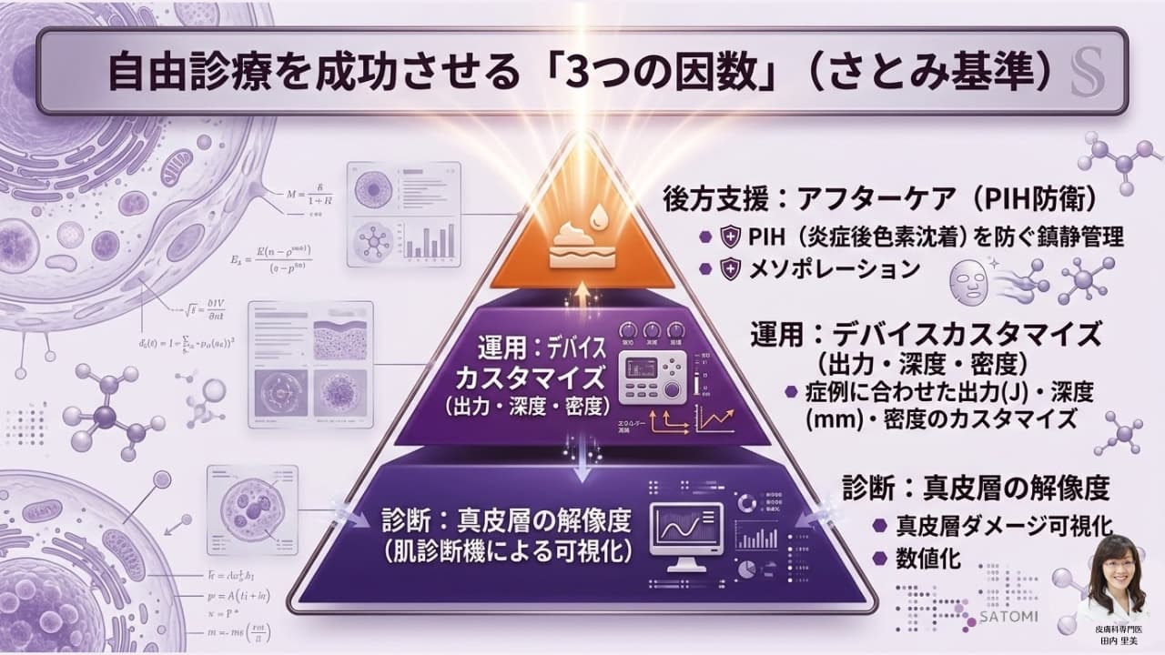 ニキビ治療の成功を左右する3つの専門的基準：診断の解像度、デバイス運用能力、アフターケア（兵站）の相関図