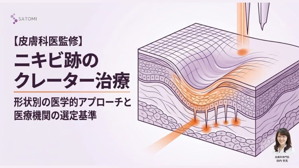 皮膚科医監修】ニキビ跡のクレーター治療｜形状別の医学的アプローチと