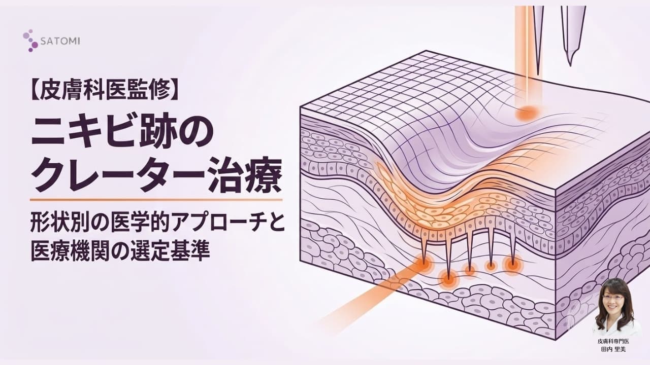 【皮膚科医監修】ニキビ跡のクレーター治療｜形状別の医学的アプローチと医療機関の選定基準