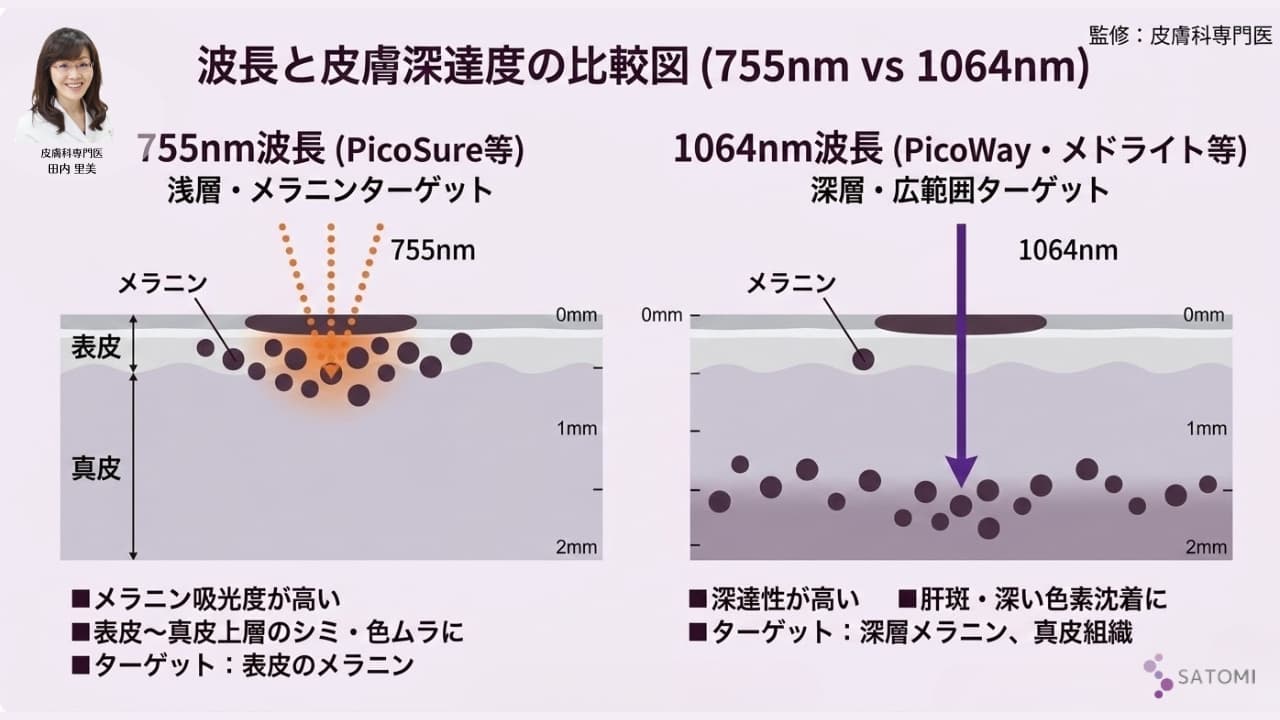 デバイスの「波長特性」と標的の整合性