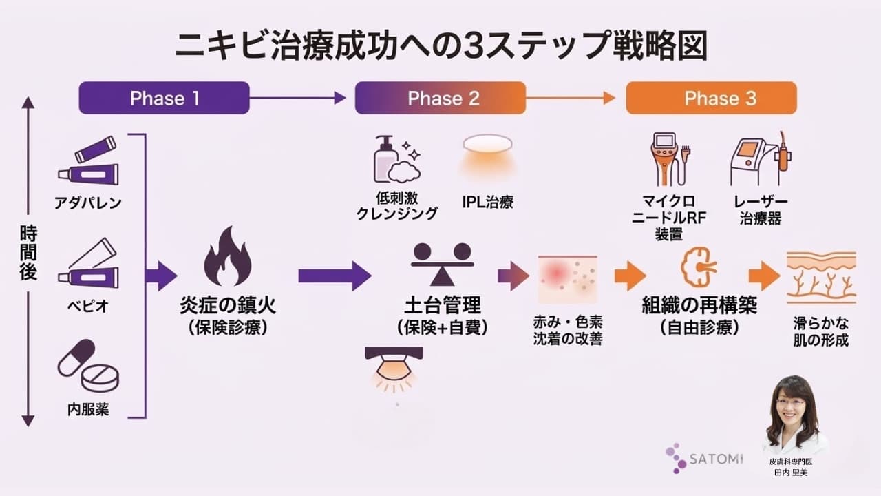 ニキビ治療の医学的ロードマップ：標準治療（保険）を基盤とした戦略立案