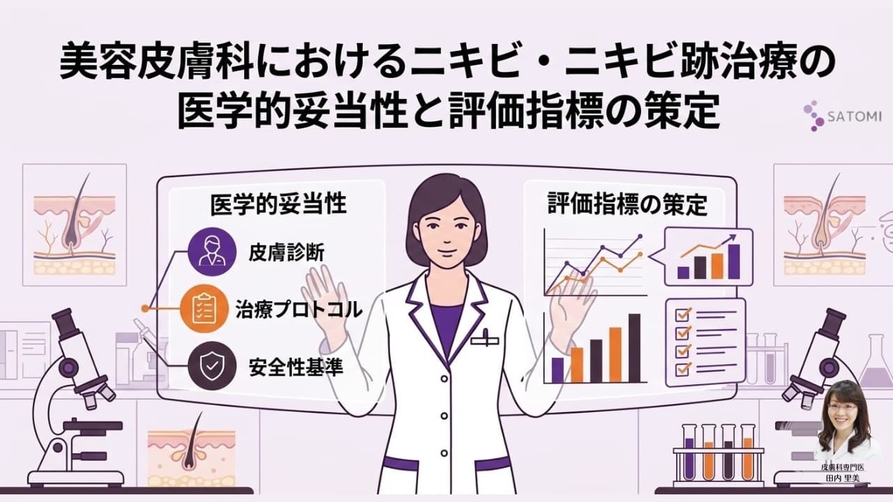 美容皮膚科におけるニキビ・ニキビ跡治療の医学的妥当性と評価指標の策定